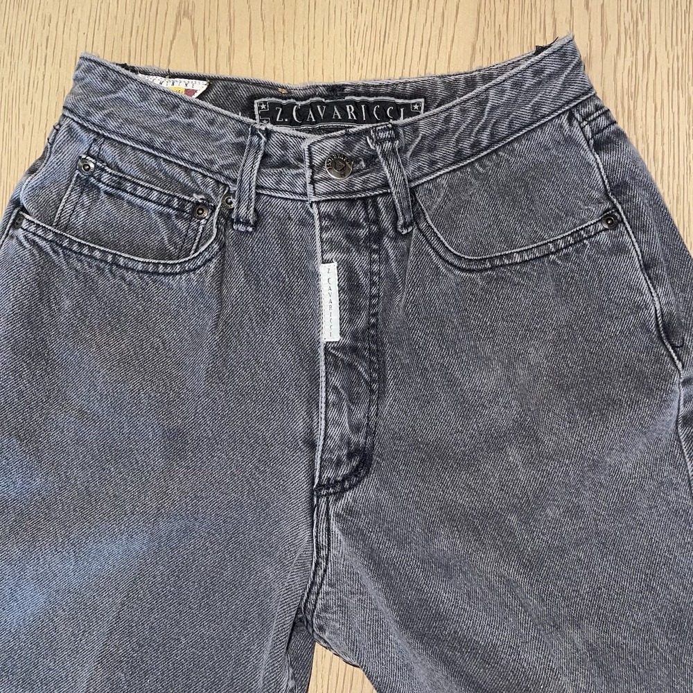 Vtg 80s 90s Z Cavaricci Women Feminine Regular Fit Jeans Black Wash USA Made 29
